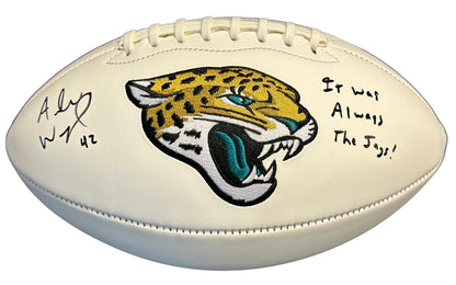 Andrew Wingard Autographed Jacksonville Jaguars Logo Football w/ "It was Always the Fuckin Jags"