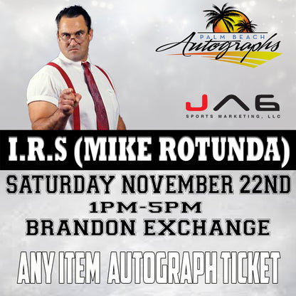I.R.S. "Mike Rotunda" AUTOGRAPH EVENT - Tampa (Brandon Exchange) In-Store Public Signing - November 22nd, 2025