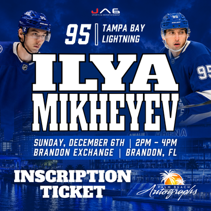 ILYA MIKHEYEV In-Store Tampa Bay Lightning Public Autograph Signing Event In Brandon Exchange - December 6th, 2026