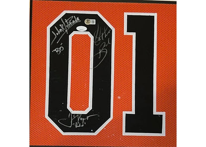 Dukes of Hazzard Autographed Framed General Lee Jersey - JSA
