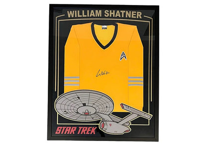 William Shatner Autographed Framed Captain Kirk T-Shirt - JSA