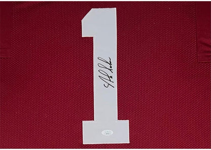 Nick Saban Autographed Framed Alabama Jersey - JSA
