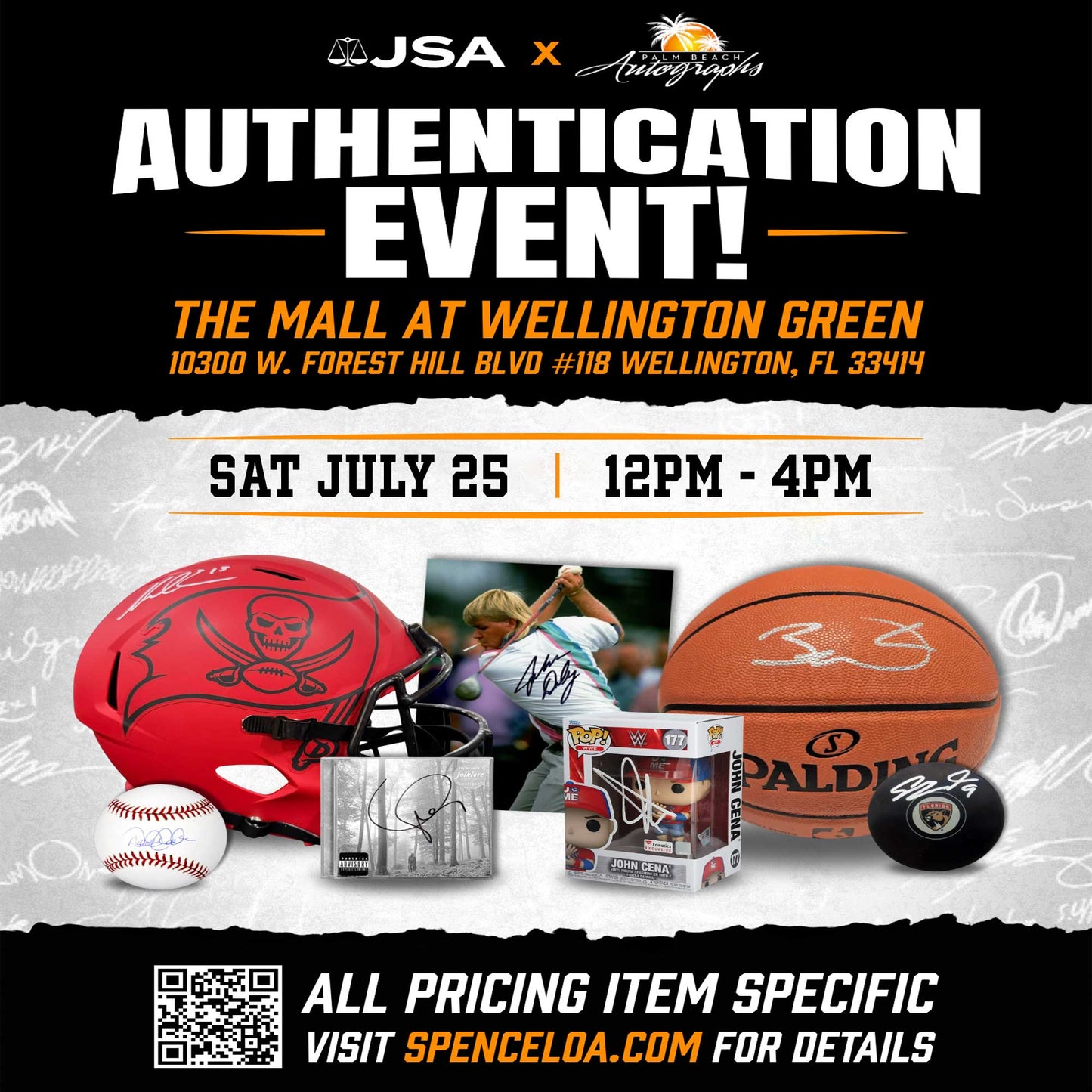 JSA AUTHENTICATION EVENT - WELLINGTON STORE Public Event - July 25th, 2026