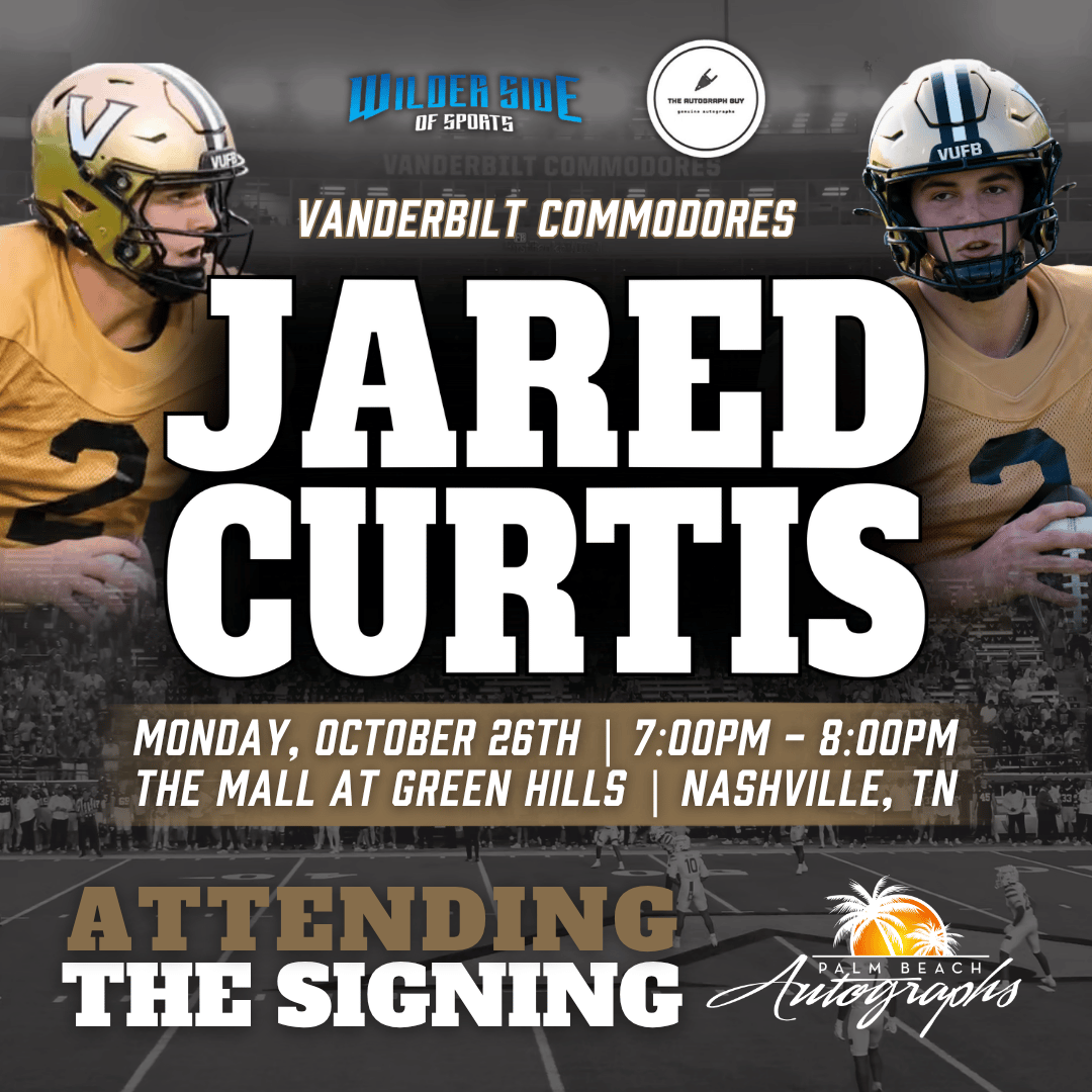 JARED CURTIS VANDERBILT COMMODORES AUTOGRAPH EVENT - NASHVILLE (The Mall At Green Hills) In-Store Public Signing - October 26th, 2026