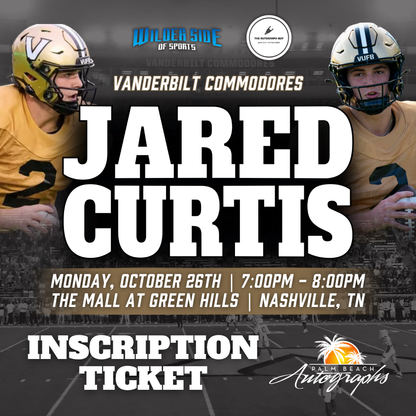 JARED CURTIS VANDERBILT COMMODORES AUTOGRAPH EVENT - NASHVILLE (The Mall At Green Hills) In-Store Public Signing - October 26th, 2026