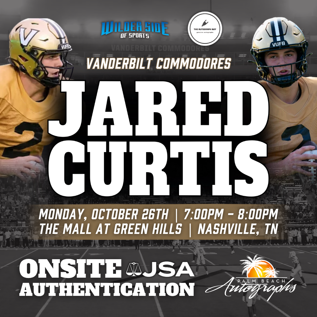 JARED CURTIS VANDERBILT COMMODORES AUTOGRAPH EVENT - NASHVILLE (The Mall At Green Hills) In-Store Public Signing - October 26th, 2026