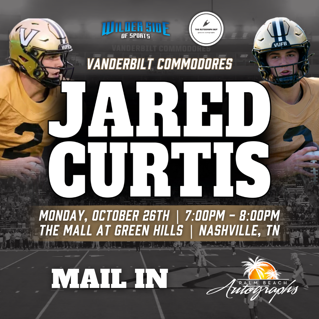 JARED CURTIS VANDERBILT COMMODORES AUTOGRAPH EVENT - NASHVILLE (The Mall At Green Hills) In-Store Public Signing - October 26th, 2026