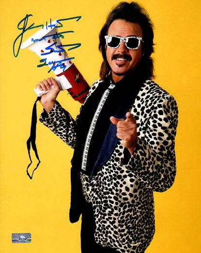 Jimmy Hart Autographed Wrestling 8x10 Photo w/ 2005 HOF, Mouth of the South