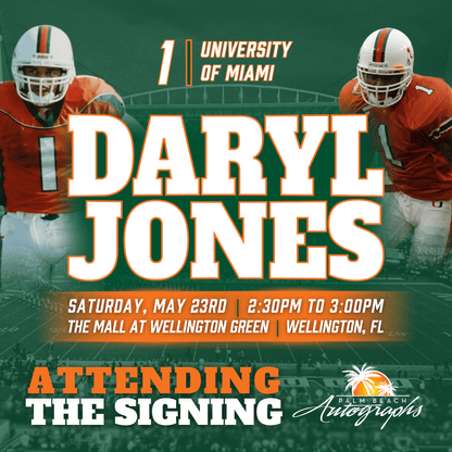 DARYL JONES In-Store Miami Hurricanes Public Autograph Signing Event In Wellington At The Mall at Wellington Green  - May 23rd, 2026