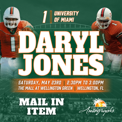DARYL JONES In-Store Miami Hurricanes Public Autograph Signing Event In Wellington At The Mall at Wellington Green  - May 23rd, 2026