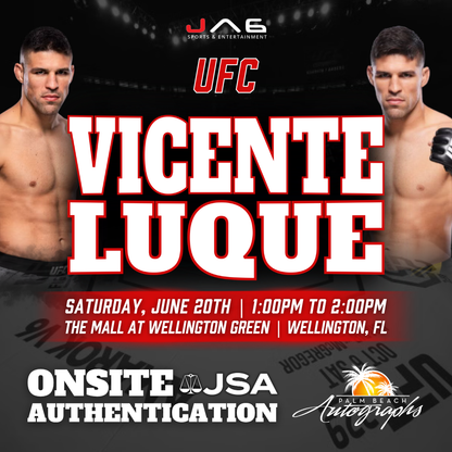 VICENTE LUQUE In-Store UFC Public Autograph Signing Event In Wellington At The Mall at Wellington Green - June 20h, 2026