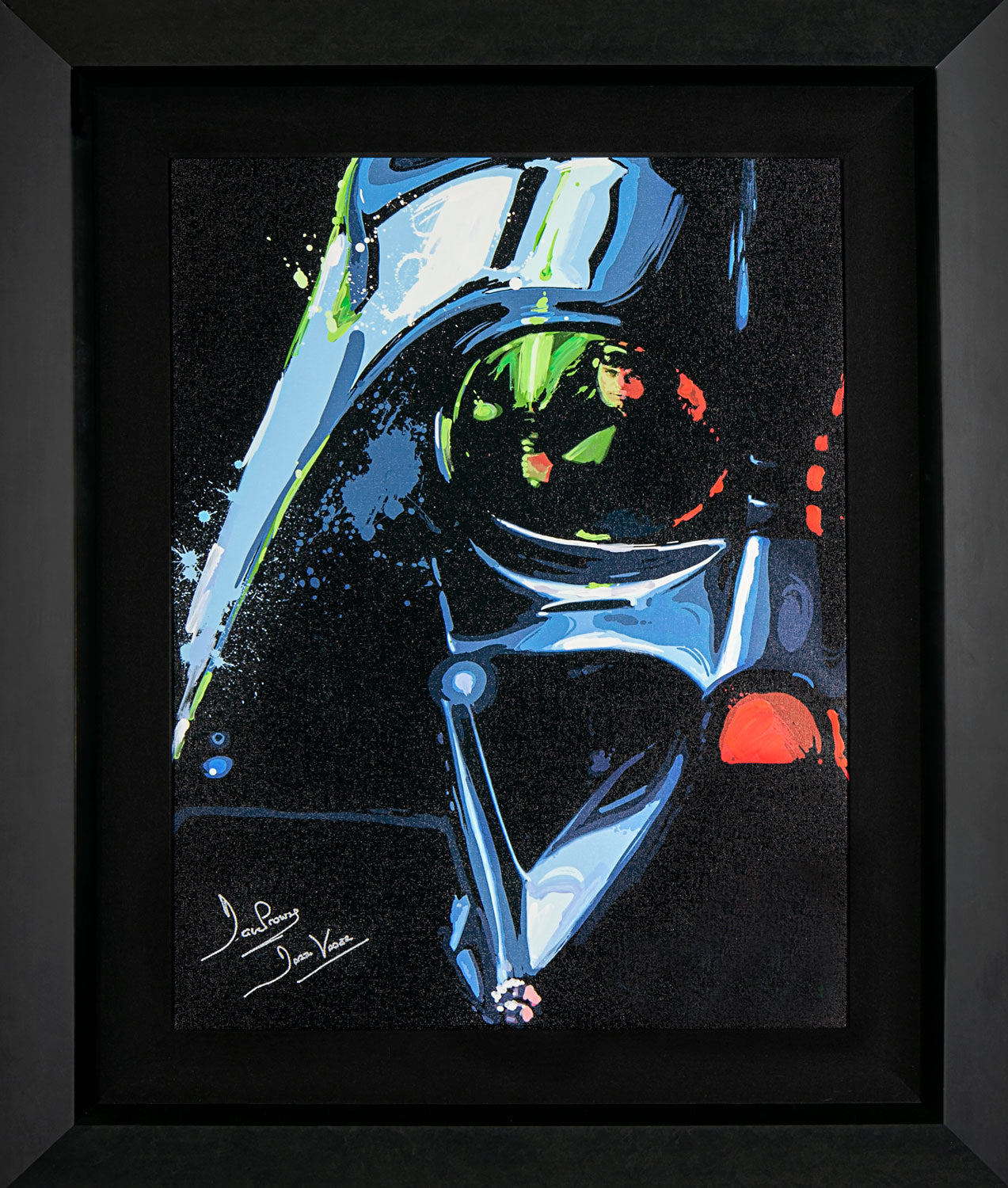 David Prowse, "Darth Vader" Autographed Canvas painting by Joe Petruccio - 32"x38" - M44370
