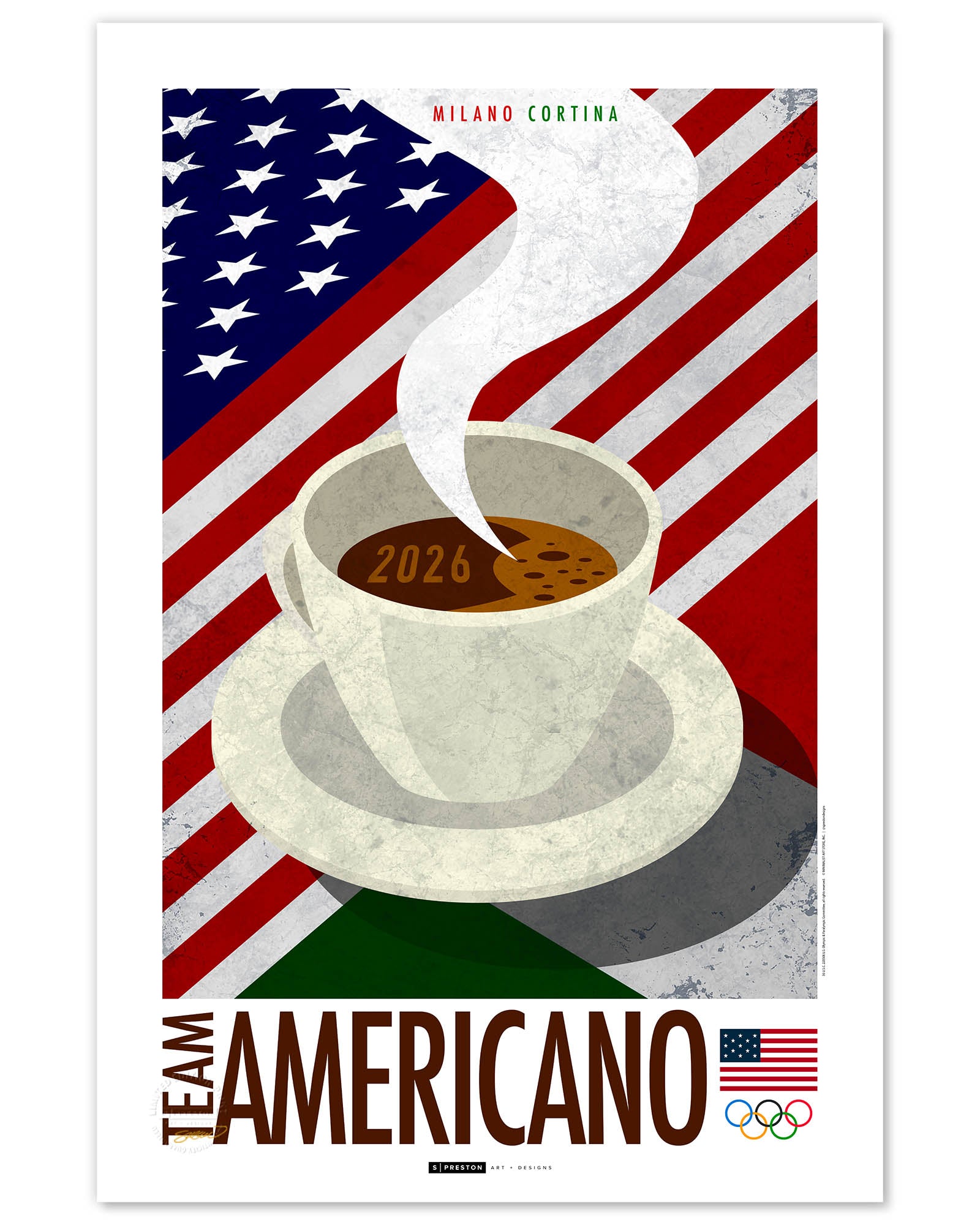 Minimalist Team USA 2026 Milano Cortina Limited Edition Print