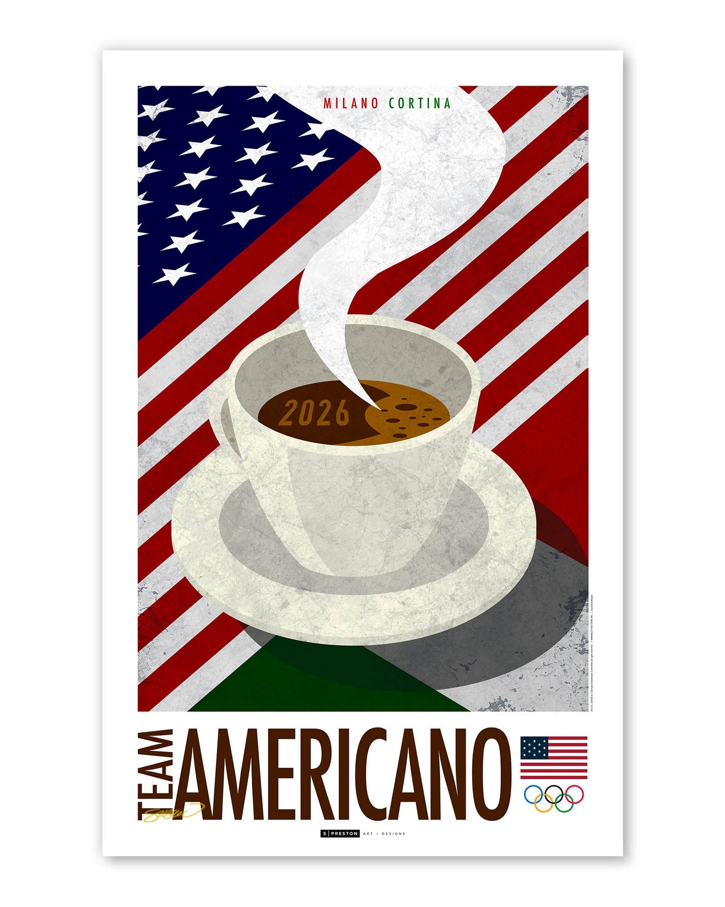 Minimalist Team USA 2026 Milano Cortina Limited Edition Print