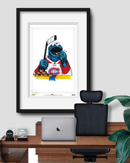 Cookie Monster x NHL Canadiens Limited Edition Art Print