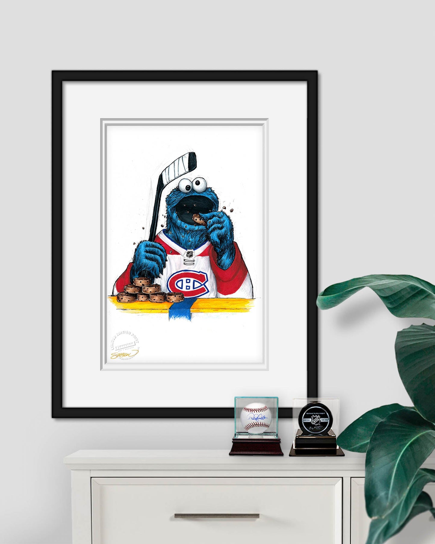 Cookie Monster x NHL Canadiens Limited Edition Art Print