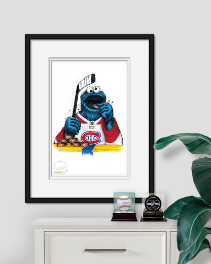 Cookie Monster x NHL Canadiens Limited Edition Art Print