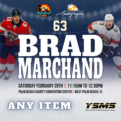 BRAD MARCHAND AUTOGRAPH EVENT - PALM BEACH CARD SHOW Public Signing - February 28th, 2026