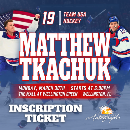 MATTHEW TKACHUK & BRADY TKACHUK AUTOGRAPH EXPERIENCE - WELLINGTON (The Mall at Wellington Green) In-Store Public Signing - March 30th, 2026