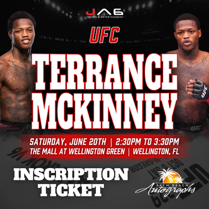TERRANCE MCKINNEY In-Store UFC Public Autograph Signing Event In Wellington At The Mall at Wellington Green - June 20th, 2026