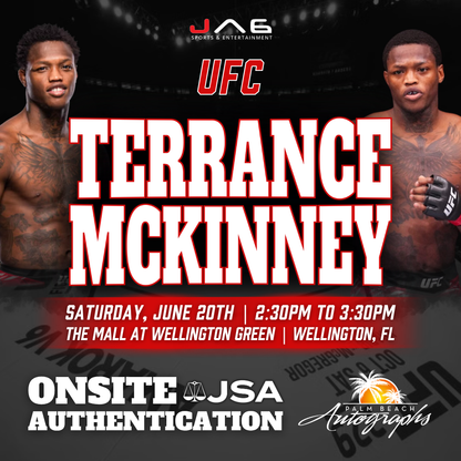 TERRANCE MCKINNEY In-Store UFC Public Autograph Signing Event In Wellington At The Mall at Wellington Green - June 20th, 2026