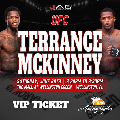 TERRANCE MCKINNEY In-Store UFC Public Autograph Signing Event In Wellington At The Mall at Wellington Green - June 20th, 2026