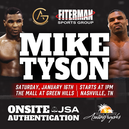MIKE TYSON BOXING AUTOGRAPH EVENT - NASHVILLE (The Mall At Green Hills) In-Store Public Signing - January 16th, 2027