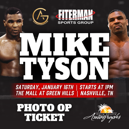 MIKE TYSON BOXING AUTOGRAPH EVENT - NASHVILLE (The Mall At Green Hills) In-Store Public Signing - January 16th, 2027