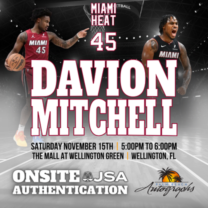 DAVION MITCHELL AUTOGRAPH EVENT - Wellington (The Mall at Wellington Green) In-Store Public Signing - November 15th, 2025