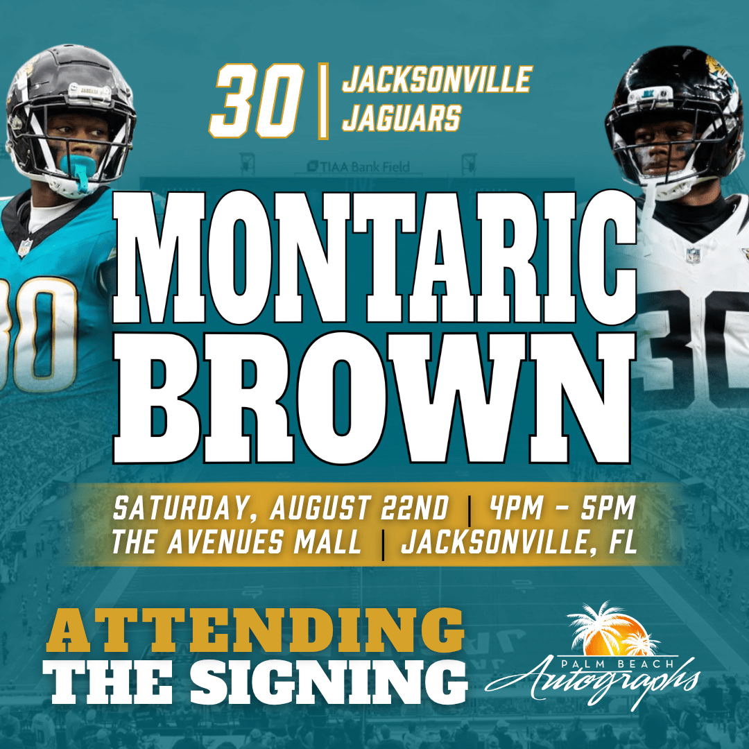 MONTARIC BROWN JACKSONVILLE JAGUARS In-Store Public Autograph Signing Event In Jacksonville at Avenues Mall - August 22nd, 2026