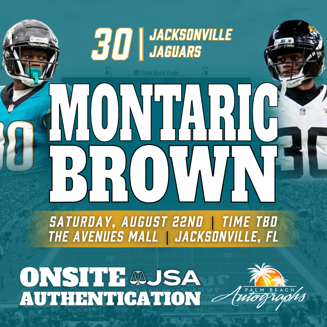 MONTARIC BROWN JACKSONVILLE JAGUARS In-Store Public Autograph Signing Event In Jacksonville at Avenues Mall - August 22nd, 2026