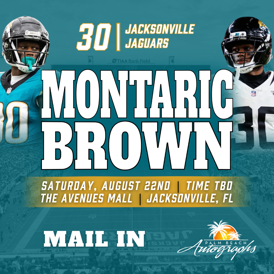 MONTARIC BROWN JACKSONVILLE JAGUARS In-Store Public Autograph Signing Event In Jacksonville at Avenues Mall - August 22nd, 2026