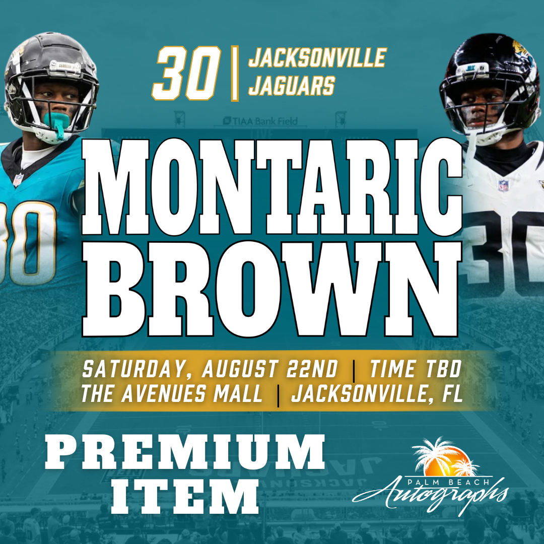 MONTARIC BROWN JACKSONVILLE JAGUARS In-Store Public Autograph Signing Event In Jacksonville at Avenues Mall - August 22nd, 2026