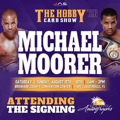 MICHAEL MOORER Boxing In-Person Autograph Event at THE HOBBY CARD SHOW Public Signing Event - August 15-16th, 2026