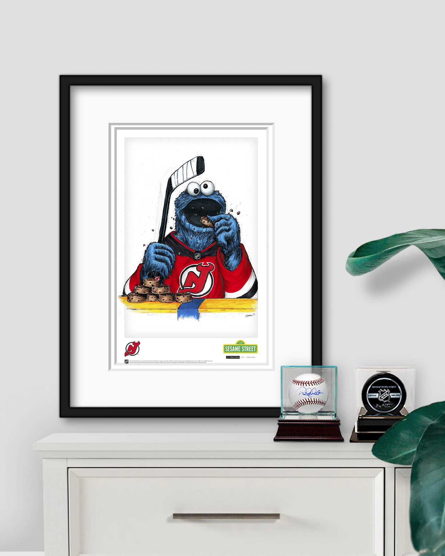 Cookie Monster x NHL Devils Limited Edition Art Print