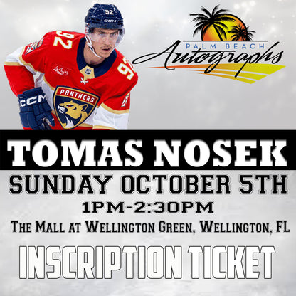 TOMAS NOSEK AUTOGRAPH EVENT - Wellington (The Mall at Wellington Green) In-Store Public Signing - October 5th, 2025