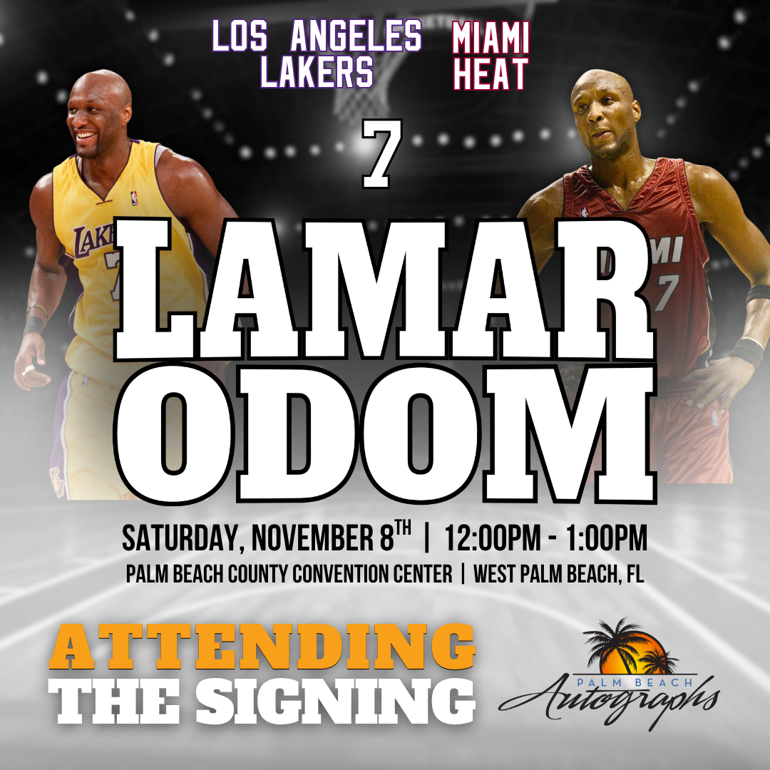 LAMAR ODOM AUTOGRAPH EVENT - PALM BEACH CARD SHOW Public Signing - November 8th, 2025
