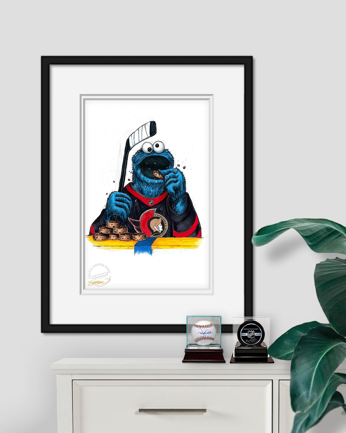 Cookie Monster x NHL Senators Limited Edition Art Print