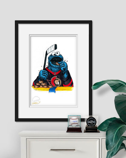 Cookie Monster x NHL Senators Limited Edition Art Print