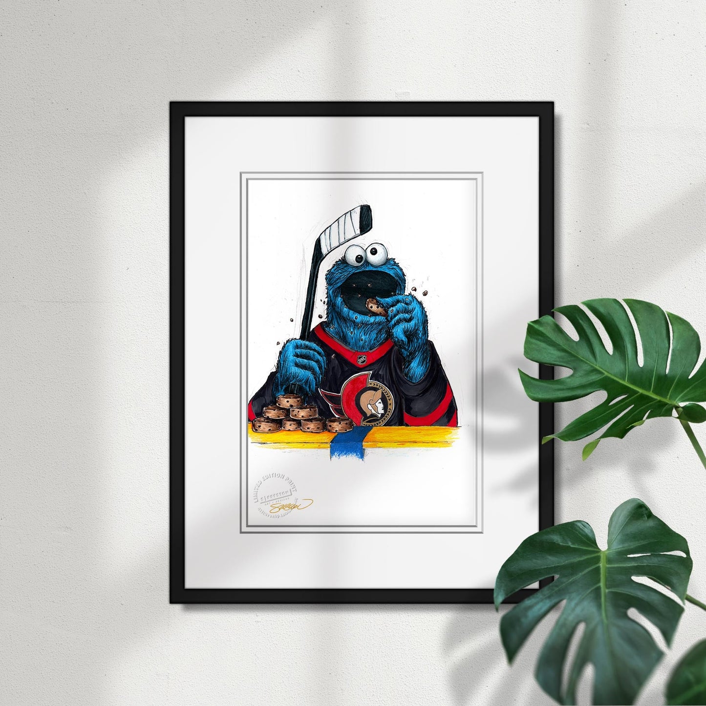 Cookie Monster x NHL Senators Limited Edition Art Print
