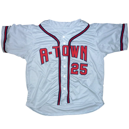 Andruw Jones Autographed Atlanta Braves (Grey #25) Custom Jersey - JSA