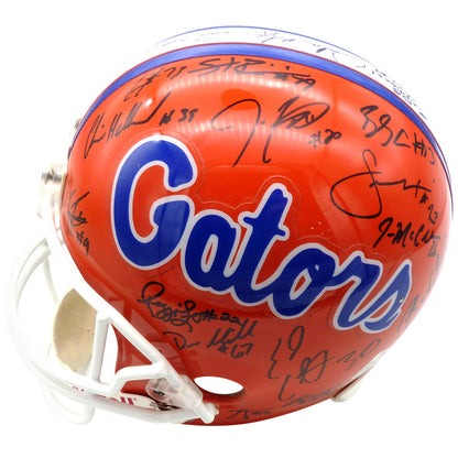 2006 Florida Gators National Championship Team and Urban Meyer Autographed Florida Gators (BCS Champs) Deluxe Full-Size Replica Helmet - 44 Signatures