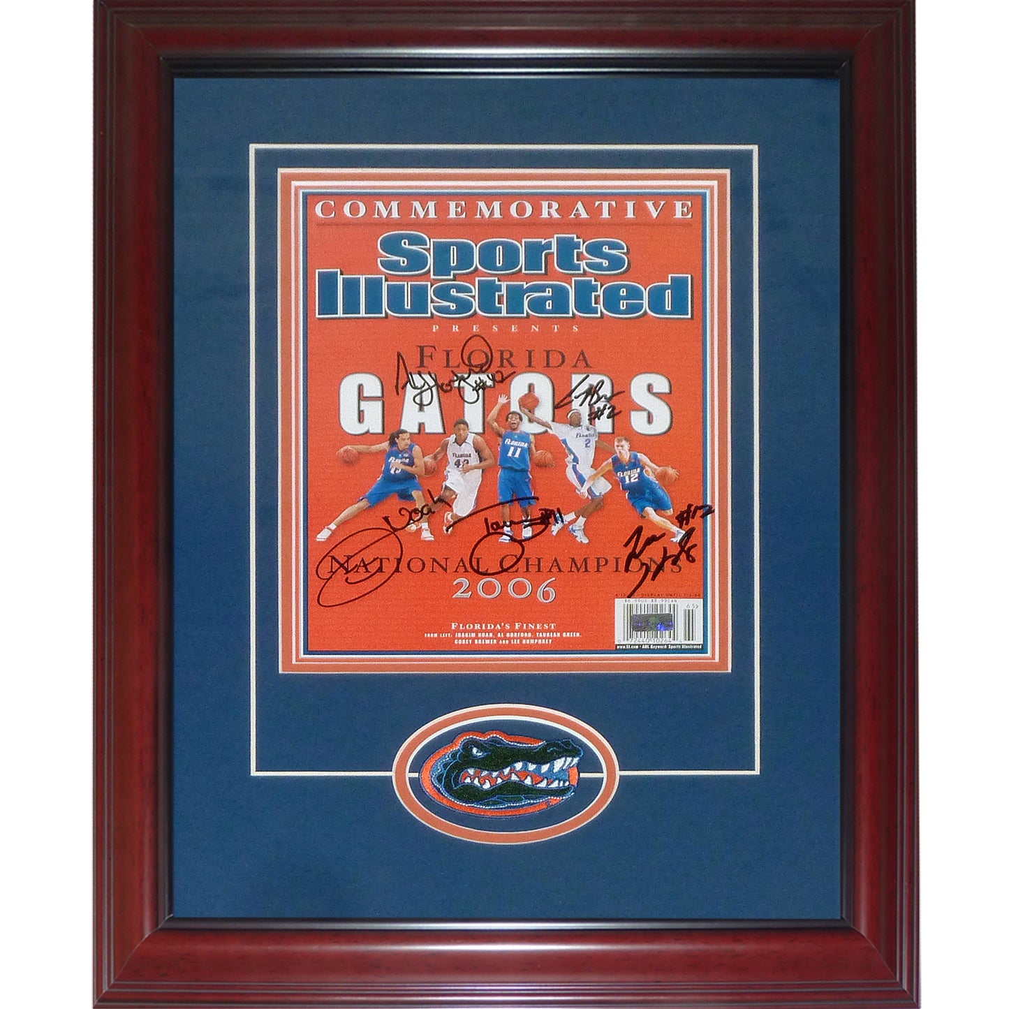 Florida Gators "Starting 5" Autographed (2006 Championship) Deluxe Framed Commemorative Sports Illustrated