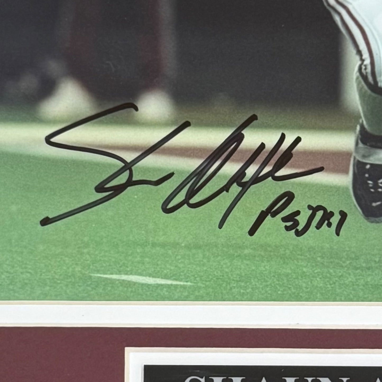 Shaun Alexander Autographed Alabama Crimson Tide Deluxe Framed 8x10 Photo