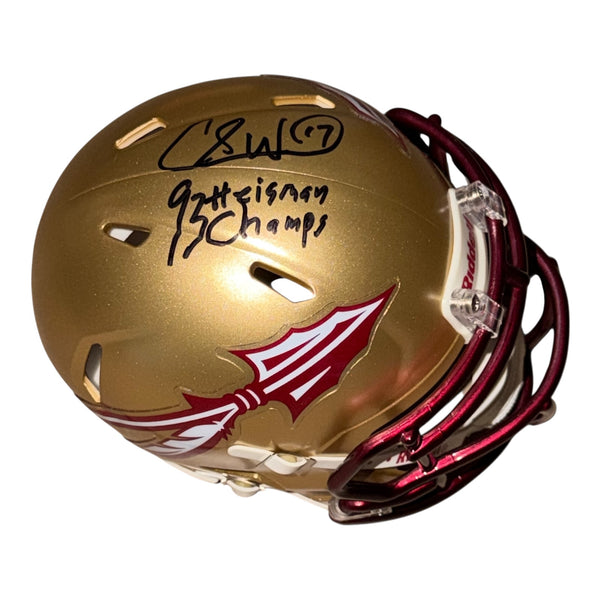 Charlie Ward Autographed Florida State FSU Seminoles Mini Helmet w/