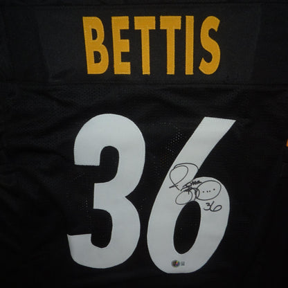Jerome Bettis Autographed Pittsburgh Steelers (Black #36) Custom Jersey - Beckett