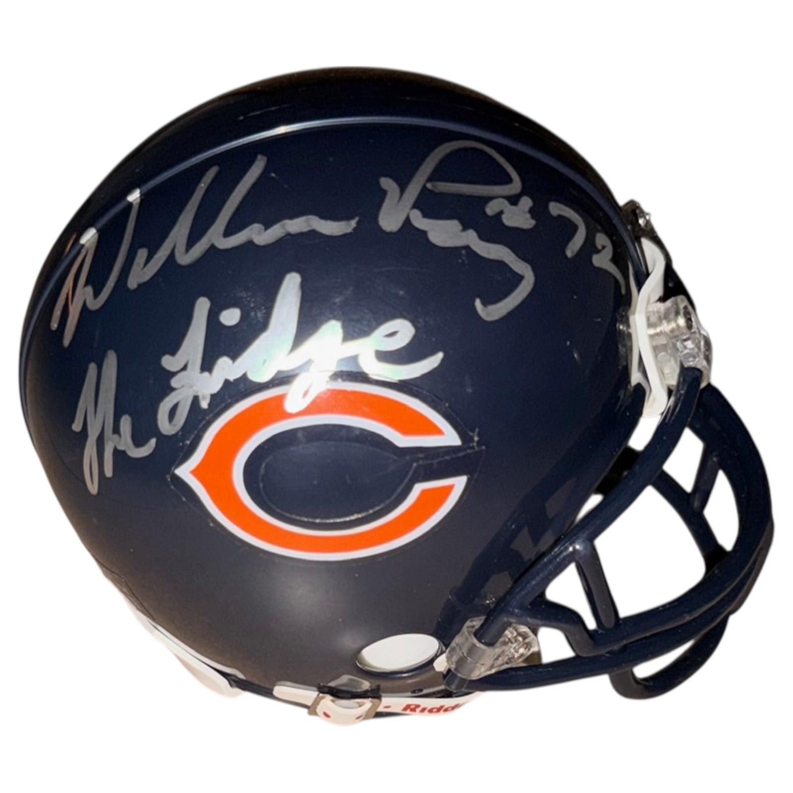 chicago bears mini football helmets William Perry Autographed Helmet 90DayTracker Decal Finish:Matte At approx Cullman at Clay-Chalkville