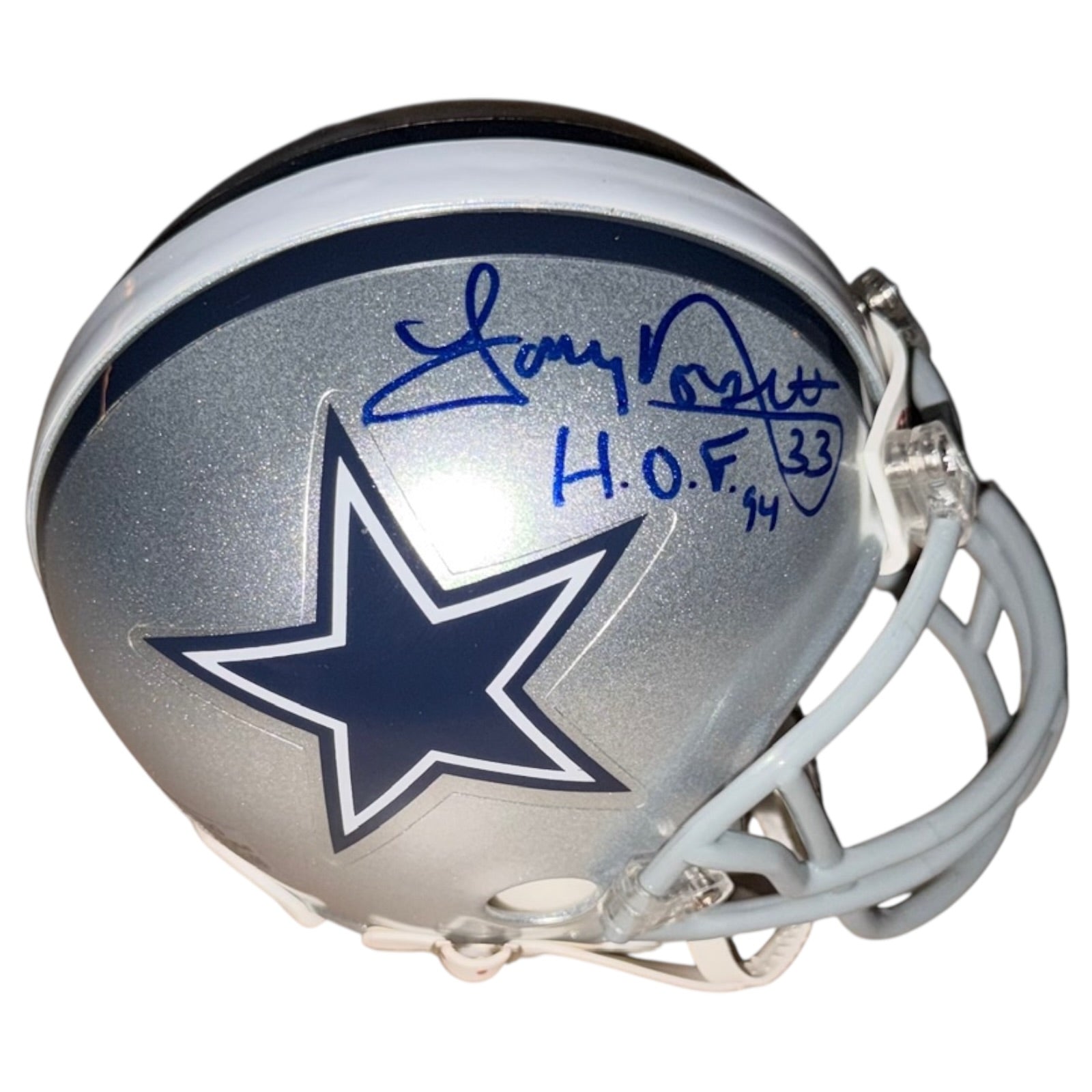 Tony Dorsett Autographed Dallas Cowboys Mini Helmet - JSA