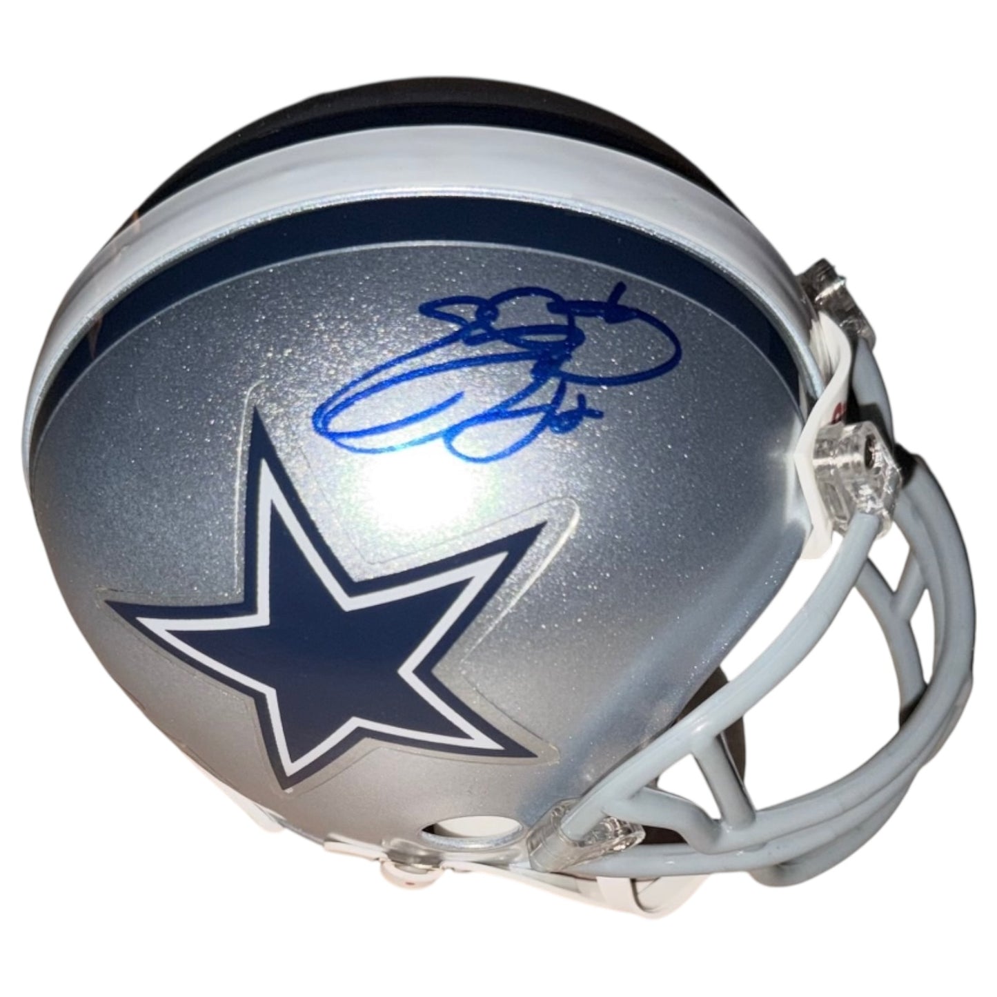 Emmitt Smith Autographed Dallas Cowboys Mini Helmet - JSA