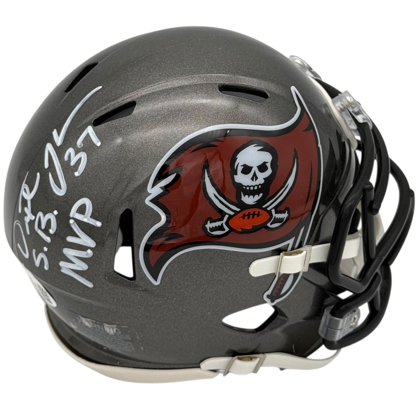 Dexter Jackson Autographed Tampa Bay Buccaneers Mini Helmet w/ "SB XXXVII MVP"